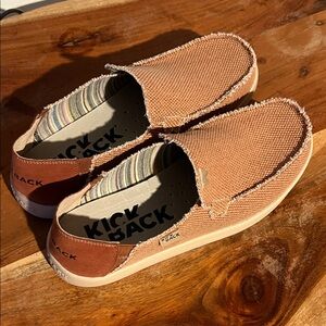 Calvin Klein Tan and Brown Slip-On Loafers